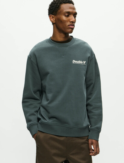WOOD WOOD Wwjames Crew Neck Aaneue 25219 - Green - L