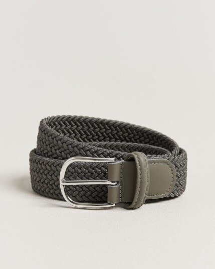 Anderson's Stretch Woven 3,5cm Belt Grey