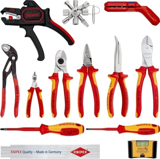 Knipex Forlengelsessett Elektro 13 Deler med Røde/Gule Verktøy