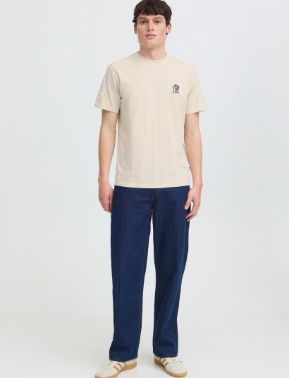 Blend Bhkaz S/S Emb Tee Cream S Blend Bhkaz S/S Emb Tee Cream S