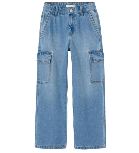 name it Nkfrose Hw Wide Cargo Jeans 6190-Bs Noos Blue 164
