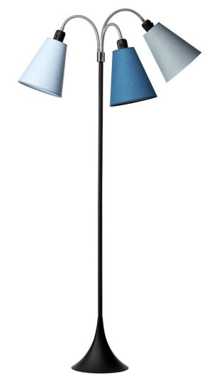 Trafikk Gulvlampe E27 i Sort Med Lyseblå/Turkis/Petroleum - Nielsen Light Trafikk Gulvlampe E27 i Sort Med Lyseblå/Turkis/Petroleum - Nielsen Light
