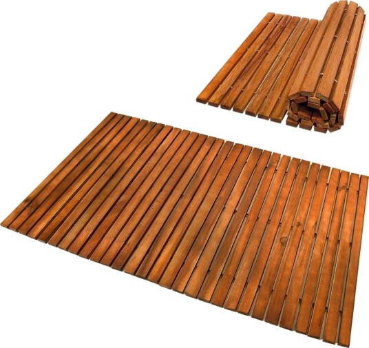 Badematte i akasietre – sklisikker oljet 80x50 cm