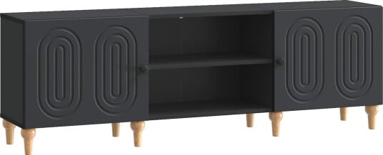  TV skap Svart 150 x 31 x 50 cm Konstruert tre