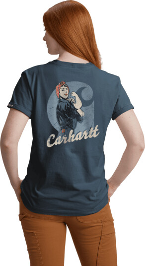 Carhartt Dearborn Loose Rosie T Shirt Women Iron Blue S S