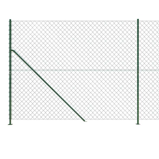 vidaXL Kjettinggjerde med flens grønn 1,4x25 m vidaXL Kjettinggjerde med flens grønn 1,4x25 m