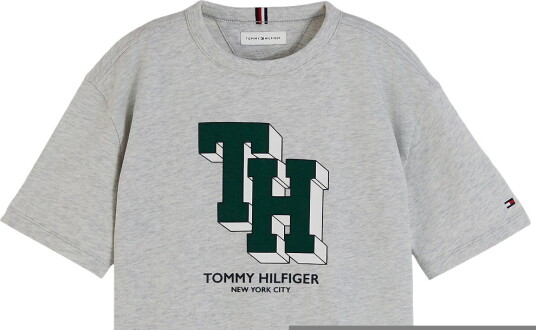 Tommy Hilfiger Th Logo Tee Grey 128