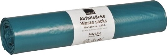 Abena Sæk Poly Line Ldpe/Genanvendt 70X110cm Blå 120L 10 Rulle