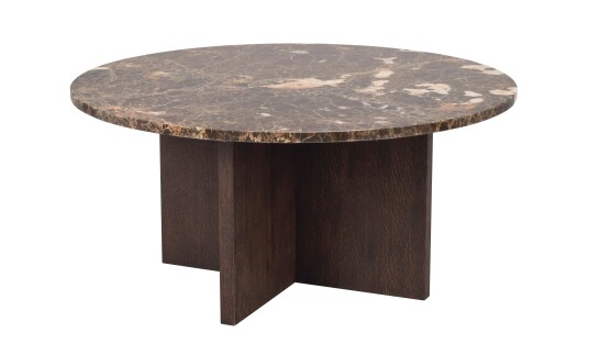 Rowico Home Brooksville sofabord Marmor/brun eik 90 cm Brun