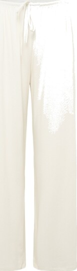 Weekday Mid Rise Loose Wide Leg Lyocell Trousers White S