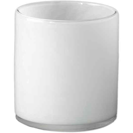Tell Me More Lyslykte S Hvit Glass 12 cm