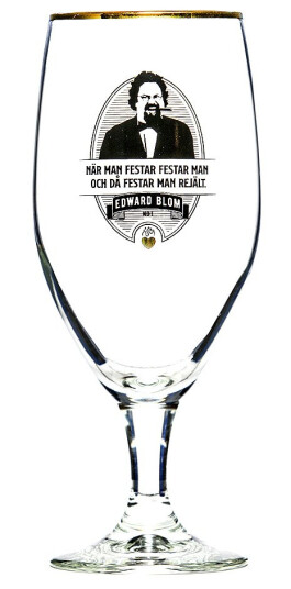 Edward Blom Collection ølglass No: 1 När man festar Edward Blom Collection ølglass No: 1 När man festar