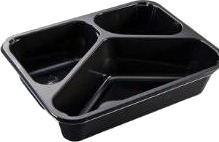 Bakke 3 Rum 2227 3K 227X178x53 Mm Cpet Sort,276 Stk/Krt