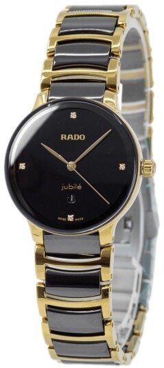 Rado Dameklokke R30025712 Centrix Sort/Keramik Ø30.5 mm