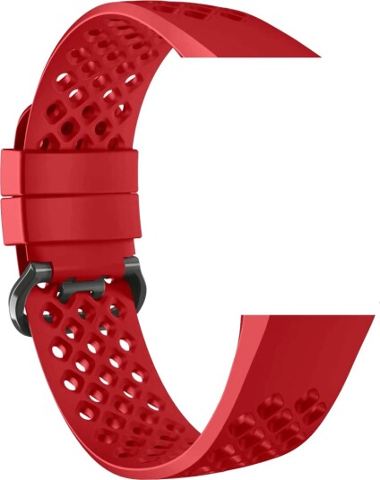 Devia Deluxe Sport Mesh reim Fitbit Charge 3/4S Rød