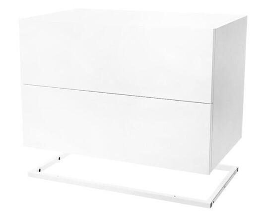 Zweed Molto 560 skuffmodul Hvit, inkl. hvit metallramme