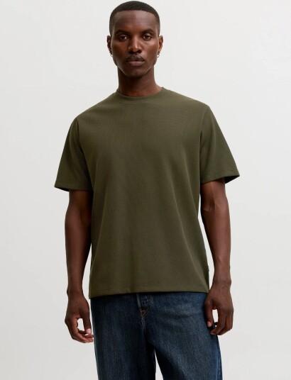 Jack & Jones Jjeaustin Tee Ss Noos Khaki green XXL