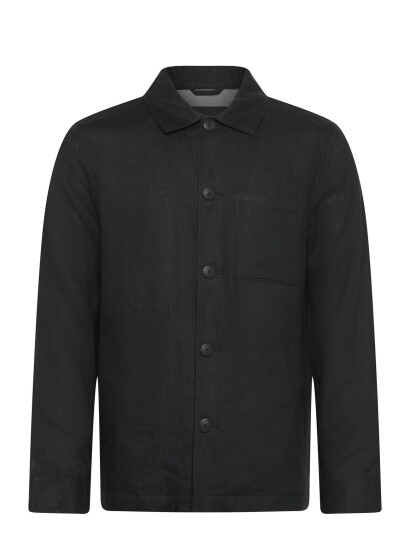 Lindbergh Black ?Linen Overshirt Black M