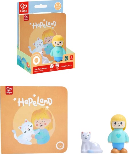 Hape The Cat's Rescue Eventyrbok med Lekesett - Barnespill, One Size Hape The Cat's Rescue Eventyrbok med Lekesett - Barnespill, One Size