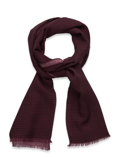 Morris Mixed Wool Scarf Burgundy ONE SIZE Morris Mixed Wool Scarf Burgundy ONE SIZE