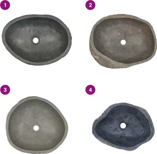 vidaXL Servant oval elvestein 45-53 cm