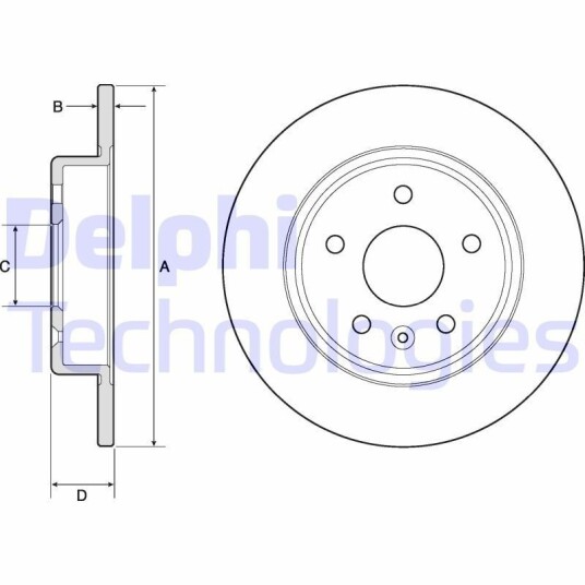 Bremseskive DELPHI BG4761C Bremseskive DELPHI BG4761C