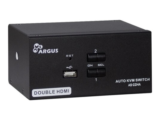 Argus Kvm As-22Ha - Kvm / Lydsvitsj - 2 X Kvm/Lyd - Stasjonær Argus Kvm As-22Ha - Kvm / Lydsvitsj - 2 X Kvm/Lyd - Stasjonær