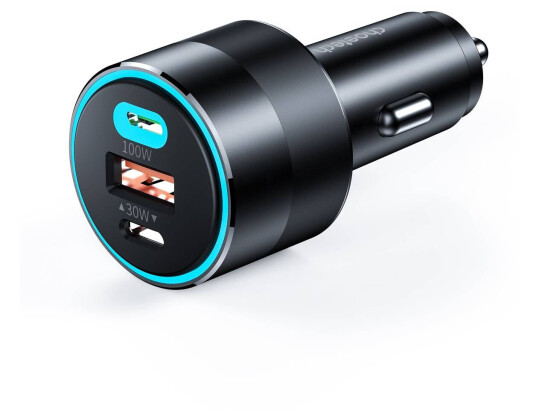 Choetech trippel billader 1x USB-A og 2x USB-C PD QC - 100W+30W Choetech trippel billader 1x USB-A og 2x USB-C PD QC - 100W+30W