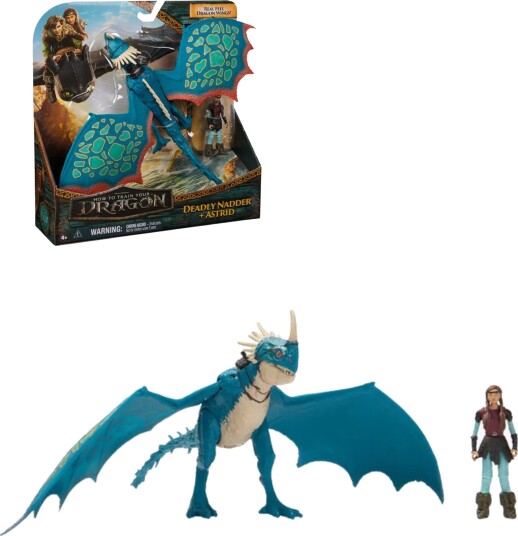 Dragons Deadly Nadder og Astrid Figursett for Lek og Samling