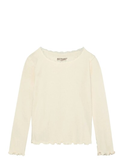 Huttelihut T Shirt Ls Rib Cream 104
