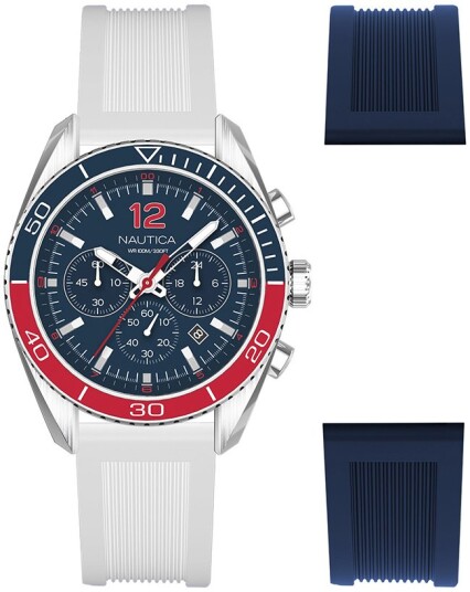 Nautica Herreklokke NAPKBF019 Biscane Blå/Gummi Ø46 mm