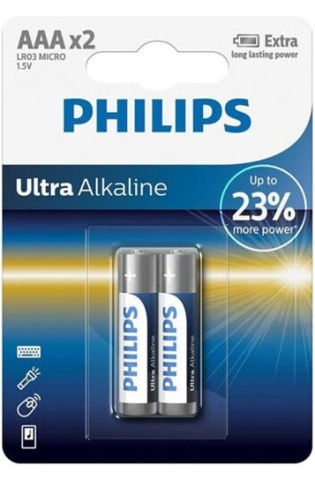 Philips Ultra Alkaline AAA 2-pack Philips Ultra Alkaline AAA 2-pack