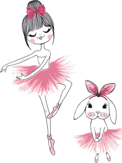Barneteppe Dancing ballerinas rosa Størrelse: 120 x 160 cm