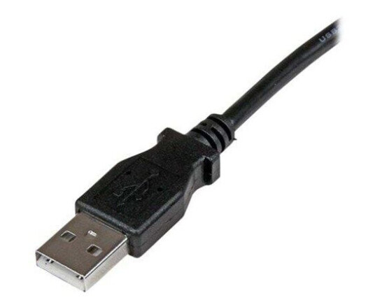 StarTech 2m USB 2.0 A til Venstre Vinklet B Kabel - Svart StarTech 2m USB 2.0 A til Venstre Vinklet B Kabel - Svart