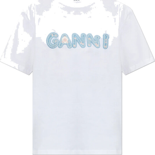 Ganni Dame Topper Hvit S,