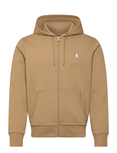 Polo Ralph Lauren Double Knit Full Zip Hoodie Brown L Polo Ralph Lauren Double Knit Full Zip Hoodie Brown L