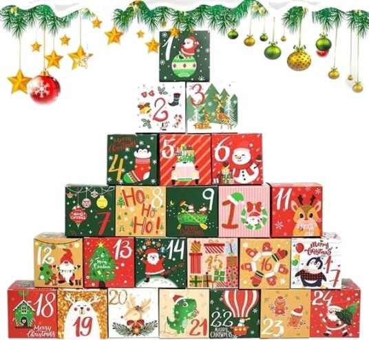 DIY Adventskalender 2025 Fyll Selv Tom Adventskalender med 24 Skuffer Julegave Nedtelling