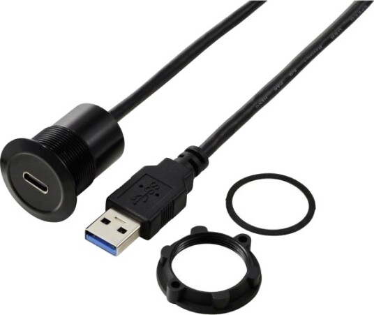 Usb-C® 3.1 Til Usb-A 3.0 Kontakt 1 M Kabel Svart Tc-13376312 Tru Components