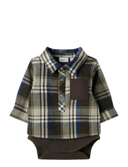 name it Nbmnoland Ls Shirt Body Brown 50
