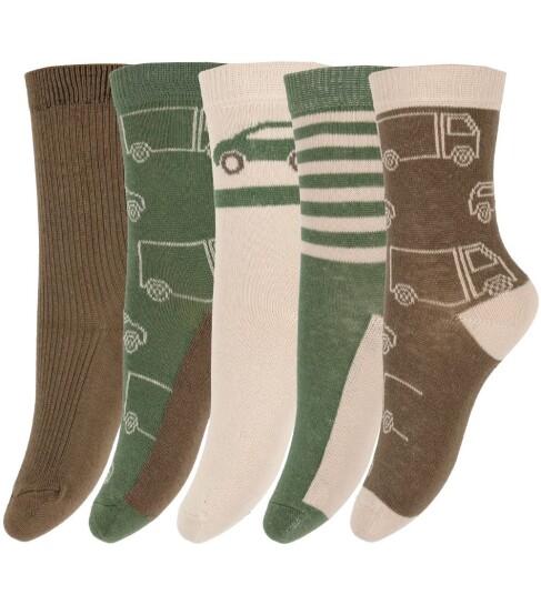 Minymo Sock W. Pattern (5-Pack) - Multi/patterned - 31\34