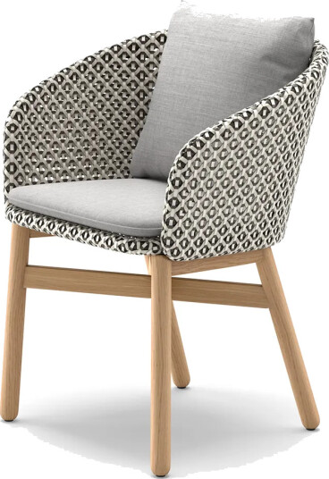 Dedon Mbrace armlenstol med teak AW6 teak 0205 pepper 0115