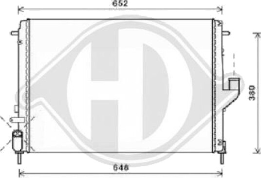 DIEDERICHS DCM2963 Radiator motorkjøling