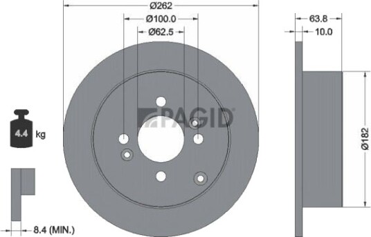 PAGID 54613NC Bremseskive