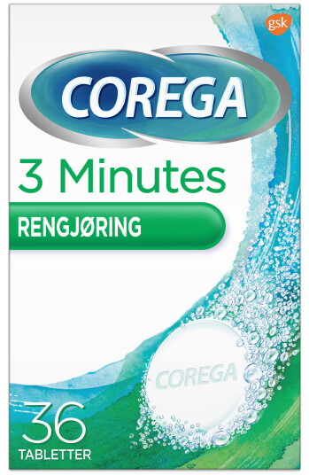 Corega Tabs 3 min rensetabletter 36 tabletter