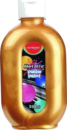 Pbs Connect Plakatmaling Keyroad Metallisk 300 Ml Flaske Gull