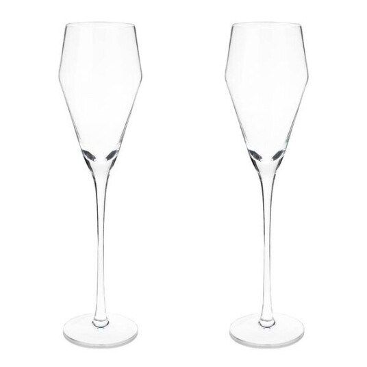 Viski   Raye vinklet proseccoglass i krystall 24 cl 2 stk