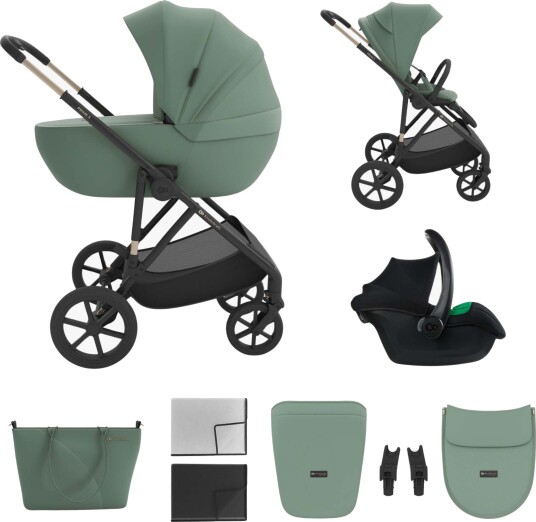 Kinderkraft Prime 3  3-i-1 Duovogn Dark Green