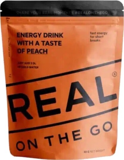 REAL Turmat Real Otg Energidrikk Fersken REAL Turmat Real Otg Energidrikk Fersken