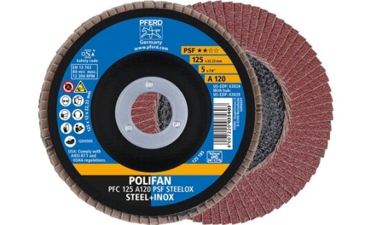 Pferd Tilbehør 67749125 K120 125x22.23mm 12200 rpm 10 stk Pferd Tilbehør 67749125 K120 125x22.23mm 12200 rpm 10 stk