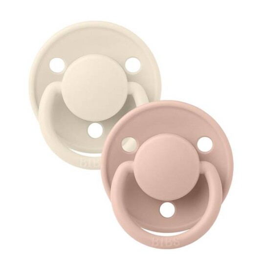Bibs 2 Pack De Lux Latex Smokker Ivory/blush